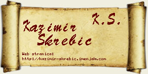 Kazimir Škrebić vizit kartica